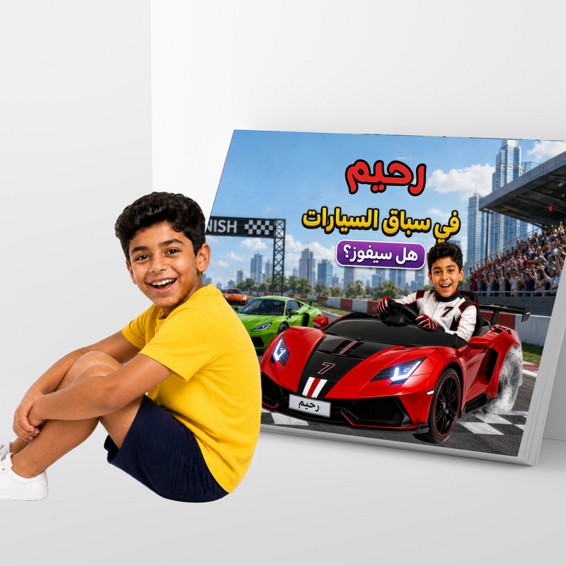 قصة أطفال سباق السيارات 